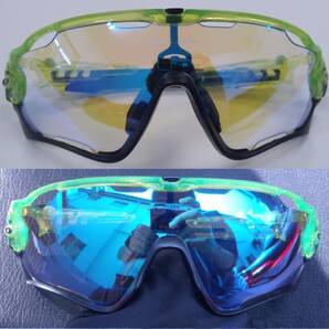 【定形外送料込】【ブルーミラー調光レンズ】ジョウブレイカー用フォトクロミックレンズ (オークリー PHOTOCHROMIC JAWBREAKER クリア 青 )の画像2