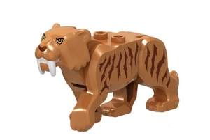 【未使用新品】LEGO互換品 サーベルタイガー (ミニフィグ　動物　トラ　虎)