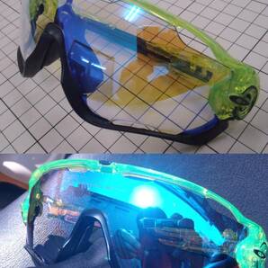 【定形外送料込】【ブルーミラー調光レンズ】ジョウブレイカー用フォトクロミックレンズ (オークリー PHOTOCHROMIC JAWBREAKER クリア 青 )の画像1