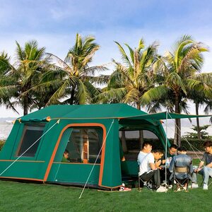 6人用テント、 ファミリーテント、トップレインフライ付きテント、 キャンプテント＆シェルター、 換気用の大きなメッシュ、