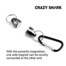 CRAZY SHARK マグネットリリーサー 超 強力 磁石 カラビナ 釣り マグネット 小型 軽量 ミニ ルアーホルダー磁気 強力磁石 荷重3.5kg 釣り_画像6