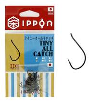 IPPON (一本) タイニーオールキャッチ ブラックコート 2号/40本入～12号/36本入 マス針 波止鈎 日本製 釣り針 フック_画像1