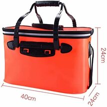 Foldable Fish Bucket Outdoor Multi-Functional EVA Fishing Bag Portable Fishing Bucket with Adjustable Shoulder Straps for Travel_画像2