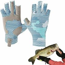 フィッシンググローブ UVカット手袋 釣りグローブ UVカット サマーグローブ 釣り UPF50+/日焼け防止 フィンガーレス 吸水速乾 滑り止め_画像7