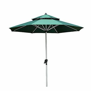 Double-top Garden Umbrella, With Crank Device, 2.7M Terrace Aluminum Alloy 8 Ribs,Outdoor Market Coffee Table Umbrella For Garden