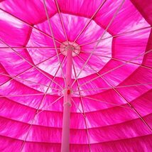 Garden Paraso, Outdoor Pink PP Simulation Straw, Artificial Straw Umbrellas For Gardens/balconies/terraces/courts_画像5