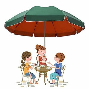 Large Umbrella Parasol, Blue and Green Outdoor Patio Umbrellas Sunbrella, Suitable for Lawn Swimming Pool Backyard Garden