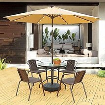 Large Outdoor Parasol, 2.7m Patio Umbrella Sun Umbrella, with 8 Sturdy Ribs, with Button Tilt and Hand Crank, For Themed Wedding,_画像2