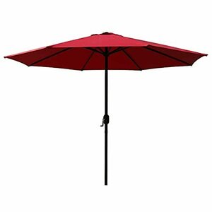 Outdoor Patio Umbrella, 2.5m/8.2ft Market Garden Umbrellas, Round Table Sunbrella Parasol With 8 Strong Ribs, Waterproof and UV