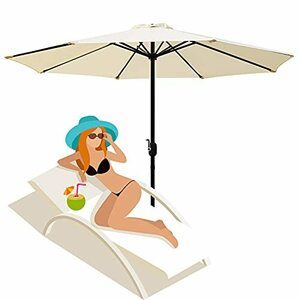 Red Garden Umbrella, Outdoor Patio Sunbrella, Market Table Parasol, Waterproof Polyester Fiber Cloth, Ventilation and Sun
