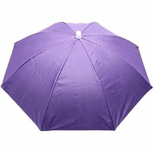 VCBHS 大きな傘 アウトドア オーバーヘッド傘 帽子 Purple 防雨 日焼け止め ヘッドマウント 日よけ帽子 折り畳み式 釣り 乗馬 登山