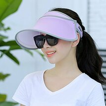 アウトドアSunblockバイザー、レディーススポーツギアUV保護ファッションSunproofキャップ/UPF 50?+ identified_画像2