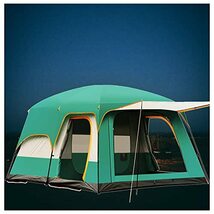 キャンプ用テント 5～8人用 2部屋と1リビングルーム、防水格安テント 高度で安定したユーティリティテント 庭でのキャンプに最適_画像1