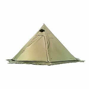 キャンプ用テント ジャングルクラフト ピラミッドテント 煙突 リップストップ チェック柄 キャンプ バックパック テント 高さ220cm 屋外