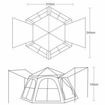 キャンプテント、キャンプ用テント、キャンプ用ポップアップテント、セットアップが簡単なドームテント5～6人用、アウトドア、ピクニック、_画像7