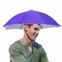 傘帽子 かぶる傘 日傘 頭にかぶる傘 両手が使える！傘 折りたたみ かぶる傘 uvカット 日焼け止め 防水 携帯便利 軽量 帽子型_画像2