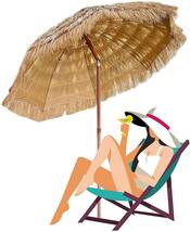 Outdoor Beach Umbrella, Large Garden Parasol Sunbrella, Patio Market Table Umbrellas, Tropical Hawaiian Style Thatched Umbrellas,_画像1