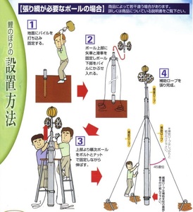  即納！昨シーズン特価！！◆鯉のぼりアルミ８号ポール こいのぼり3m～4mセット用 検/8m◆