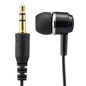 AudioComm 片耳ラジオイヤホン ステレオミックス 耳栓型 1m｜EAR-C212N 03-0444 オーム電機