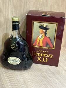 【APS 8738】１円～ Hennessey ヘネシー XO 金ラベル ボトル700ml 40％ vol-e0.70L 未開封 古酒 現状品