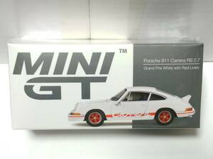 MINI GT 1/64 ポルシェ 911 カレラ RS 2.7 グランプリ・ホワイト/レッドリバリー 左ハンドル MGT00612