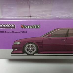 Tarmac Works 1/64 VERTEX トヨタ チェイサー JZX100 パープルメタリック T64G-007-PUの画像1