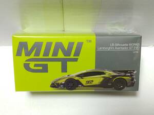 MINI GT 1/64 LB シルエット ワークス ランボルギーニ アヴェンタドール GT EVO ライム 左ハンドル MGT00605