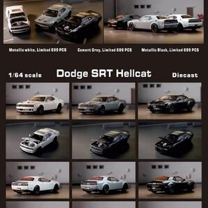 Stance Hunters 1/64 ダッジ チャレンジャー SRT ヘルキャット グレー エンジンルーム開閉可能の画像1