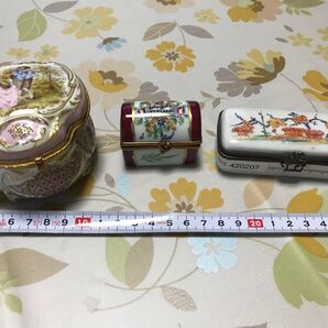 アンティーク磁器小物入れ 3点