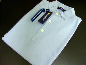1.3万 新品 ゴールデンベア Golden Bear メンズ M ポロシャツ 半袖 ニット 綿 プレミアムコレクション ブルー 送料無料