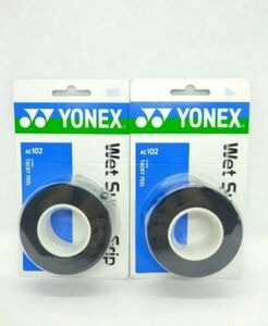 【新品未使用】YONEX ヨネックス ウエットスーパーグリップテープ ブラック 3本巻き 2個セット　AC102