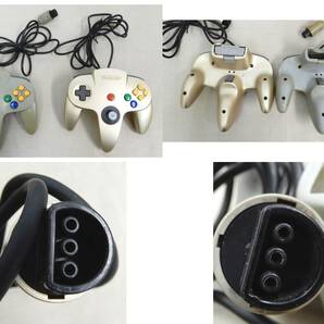 メモリー拡張パック付/KS192/NINTENDO64 本体 2台(ブラック,ゴールド) + コントローラーx2 + ACアダプターx2 セット/NUS-001 現状品/任天堂の画像9