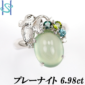 【最大50%OFF】プレーナイト リング 6.98ct K18ホワイトゴールド 葉っぱ リーフ ボタニカル 送料無料 美品 中古 SH83943 限界値下げ品