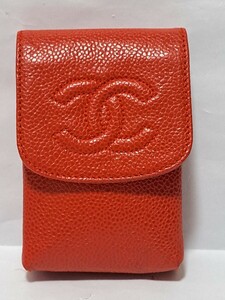 CHANEL オールド シャネル キャビア シガレットケース ヴィンテージ レッド