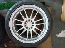 VOLK RACING 18×7.5J PCD112 +50 5穴 BS REGNO GR-XI 225/40R18 2018年製 4本 売切!!_画像2