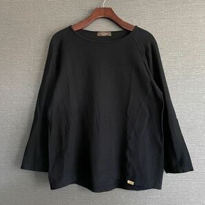 COLINA コリーナ 裾ピスネーム サーマル ラグラン クルーネック 長袖 Tシャツ 3 ブラック 黒 コットン ロンT トップス 通年 春夏 メンズの画像1
