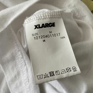 良品 X-LARGE エクストララージ 両面プリント クルーネック 長袖 Tシャツ ロンT M ホワイト 白 トップス ストリート 通年 春夏 メンズの画像7