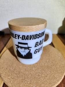  Fire King HARLEY DAVlDSONbadogai series mug 