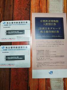 JR west Japan stockholder complimentary ticket 2 sheets JR west Japan group discount ticket 