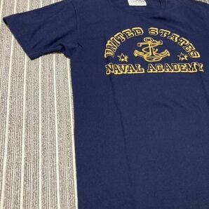 未使用 日本製 WAREHOUSE ウエアハウス U.S NAVAL ACADEMY Tシャツ 40 アメリカ 海軍 士官学校 ライセンス ネイビー L サイズ 程度の画像3