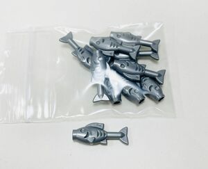 【新品未使用】レゴ　LEGO　魚　フラットシルバー　10匹