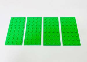 【新品未使用】レゴ　LEGO　プレート　4x8 ブライトグリーン　4枚　４×８