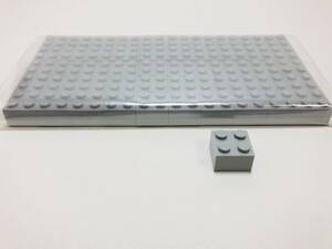 【新品未使用】レゴ　LEGO　ブロック　2x2 グレー　ライトグレー　50個　2×２