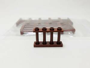 【新品未使用】レゴ　LEGO　フェンス　1x4x2 ブラウン　茶　10個　