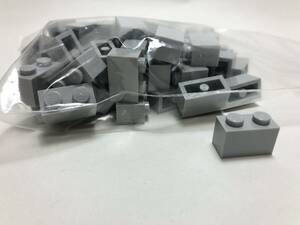 【新品未使用】レゴ　LEGO　ブロック　1x2 グレー　ライトグレー　50個　１×２