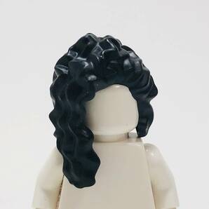 【新品未使用】レゴ LEGO ミニフィグ ヘア ヘアー ロング 癖毛 ブラックの画像1
