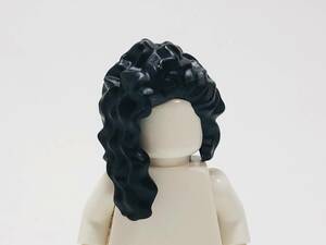 【新品未使用】レゴ　LEGO　ミニフィグ　ヘア　ヘアー　ロング　癖毛　ブラック
