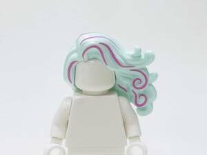 【新品未使用】レゴ　LEGO　ヘアー　ヘア　ロング　ウェーブ　ゴージャス　ライトアクア