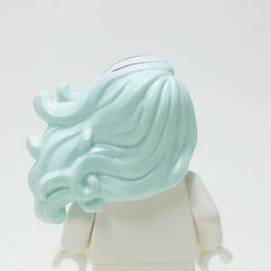 【新品未使用】レゴ LEGO ヘアー ヘア ロング ウェーブ ゴージャス ライトアクアの画像2