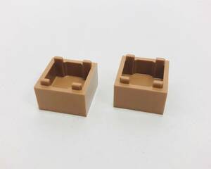 【新品未使用】レゴ　LEGO　2x2x1 コンテナ　ボックス　ミディアムヌガー　2個　２×２×１